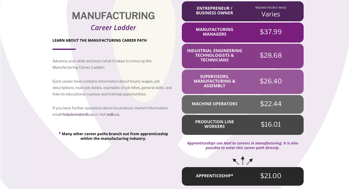 Manufacturing Career Ladder Cover